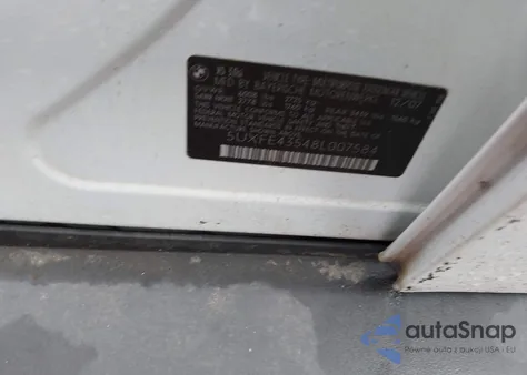 2008 BMW X5 3.0Si из США, поврежденный, VIN 5UXFE43548L007584